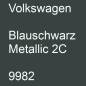 Preview: Volkswagen, Blauschwarz Metallic 2C, 9982.